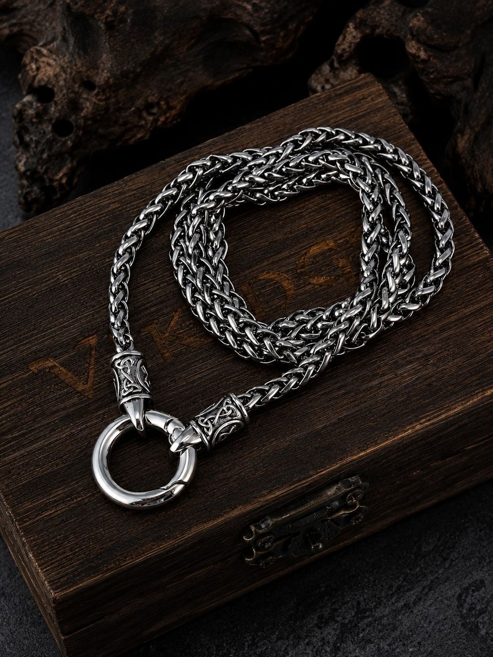 Nordic Viking Stainless Steel Franco Necklace